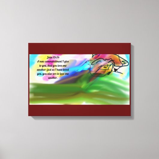 Jesus Liebe Leinwanddruck (Vorderseite)