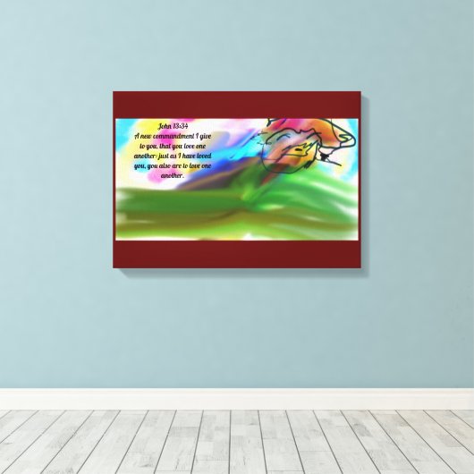 Jesus Liebe Leinwanddruck (Insitu (Holzboden))