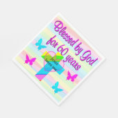 JESUS LIEBE ME 60. GEBURTSTAG NAPKINS SERVIETTE (Ecke)