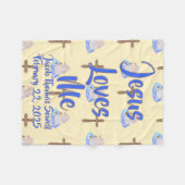 Jesus Liebe Me Baby Blanket Fleecedecke (Vorderseite (Horizontal))