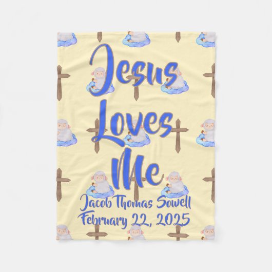 Jesus Liebe Me Baby Blanket Fleecedecke (Vorderseite)