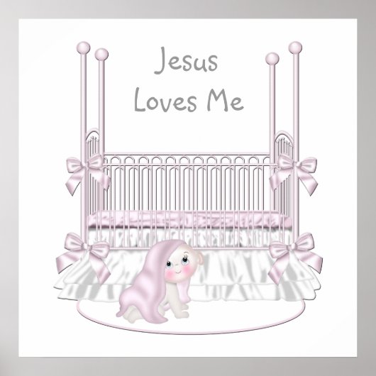 Jesus Liebe Me Baby Kinderzimmer Decor 25x25 Poster (Vorne)