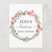 Jesus Liebe Me Blumenkrautposter Postkarte (Vorderseite)