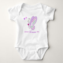 Jesus Liebe Me Butterfly Baby Bodysuit