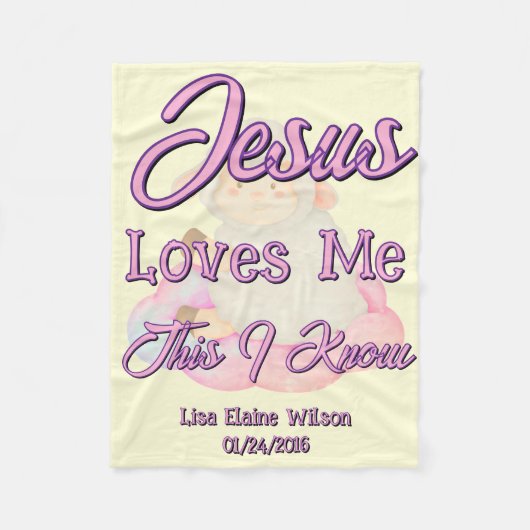 Jesus Liebe Me Fleece Baby Blanket (Vorderseite)