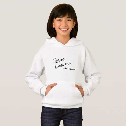 Jesus Liebe Me Girl's Hoodie - Schwarzer Text (Vorne ganz)