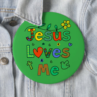 Jesus Liebe Me I KellyGrn I Colossal 6x6 Schaltflä Button
