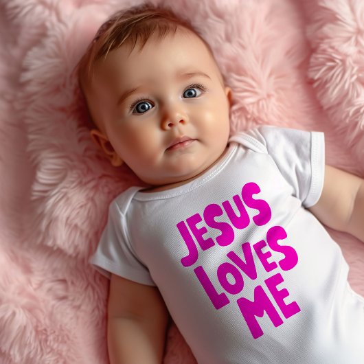 "Jesus Liebe Me" süß und einfach rosa Baby Strampler