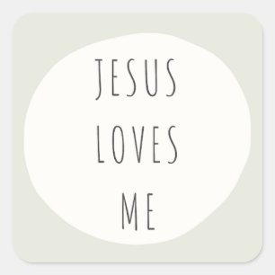 Jesus Liebe mich. Aufkleber & Etikette