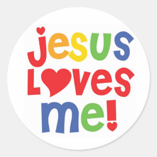 Jesus Liebe mich! -Aufkleber Runder Aufkleber