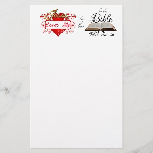 Jesus Liebe mich, das weiß ich ... Briefpapier (Vorderseite)