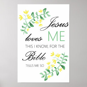 Jesus Liebe mich - Kinderzimmerplakat Poster
