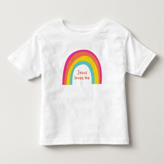 Jesus Liebe mich Kleinkind Regenbogen T - Shirt (Vorderseite)