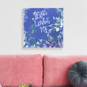 Jesus Liebe mich mit Musiknoten Leinwanddruck (Insitu (Wohnzimmer))