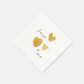 Jesus Liebe mich. Papa Napkins moderne Goldherzen Serviette (Ecke)