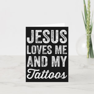 Jesus Liebe mich und meine Tattoos - Witziger Chri Karte