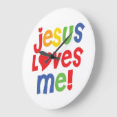 Jesus Liebe mich! Wall-Uhr Große Wanduhr (Winkel)