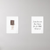 Jesus Liebe mir Christliches Mädchen mit Bibelplak Bilderwand Sets (Vorderseite)