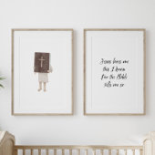 Jesus Liebe mir Christliches Mädchen mit Bibelplak Bilderwand Sets