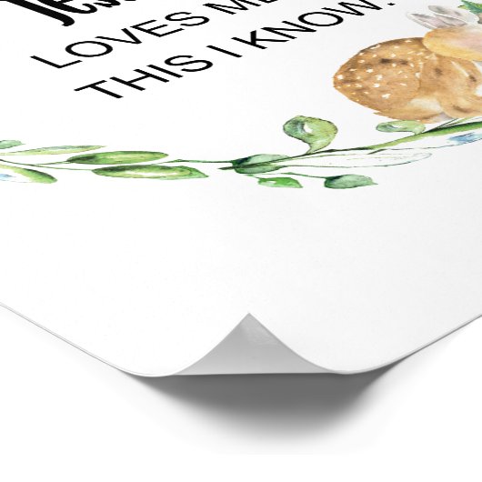 Jesus Liebe mir dies ich weiß Poster (Ecke)