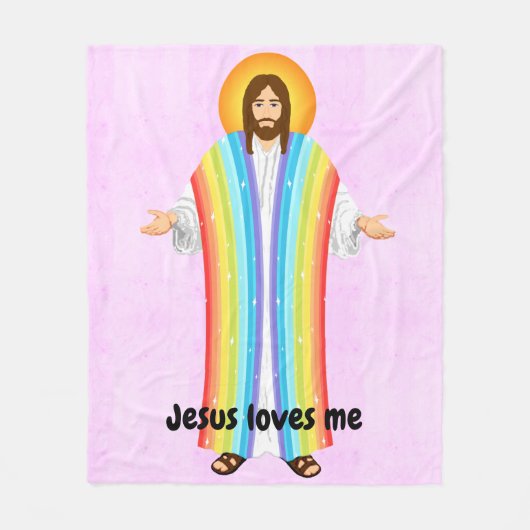 Jesus Liebe mir Fleecedecke (Vorderseite)