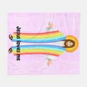 Jesus Liebe mir Fleecedecke (Vorderseite (Horizontal))