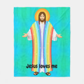 Jesus Liebe mir Fleecedecke (Vorderseite)