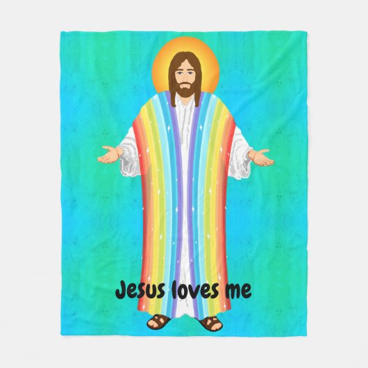 Jesus Liebe mir Fleecedecke (Vorderseite)