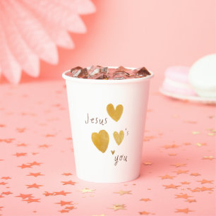 Jesus Liebe mir Papier Cups modern Pappbecher
