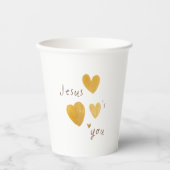 Jesus Liebe mir Papier Cups modern Pappbecher (Vorderseite)