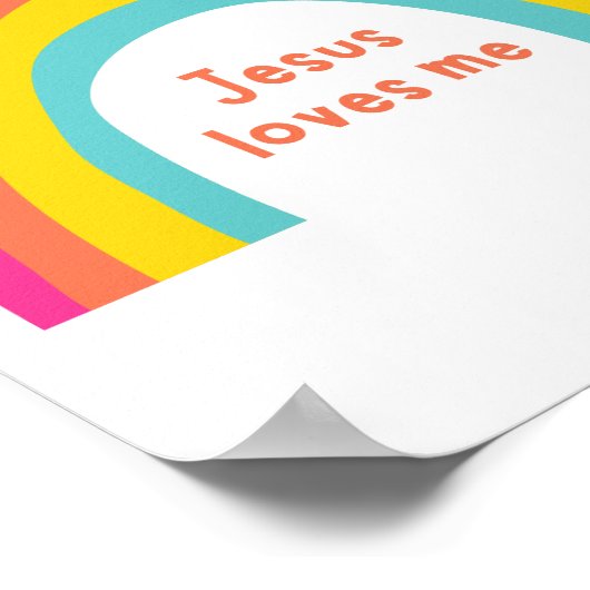 Jesus Liebe mir Regenbogenposter & Prints Poster (Ecke)