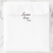 Jesus Liebe mir Runder Aufkleber (Tasche)