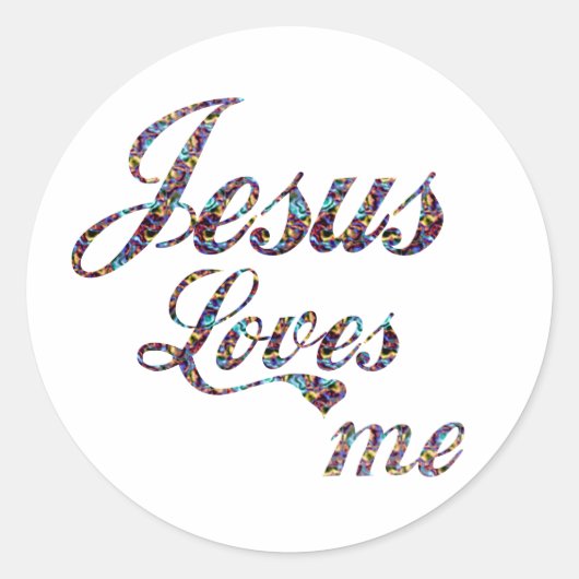 Jesus Liebe mir Runder Aufkleber (Vorderseite)