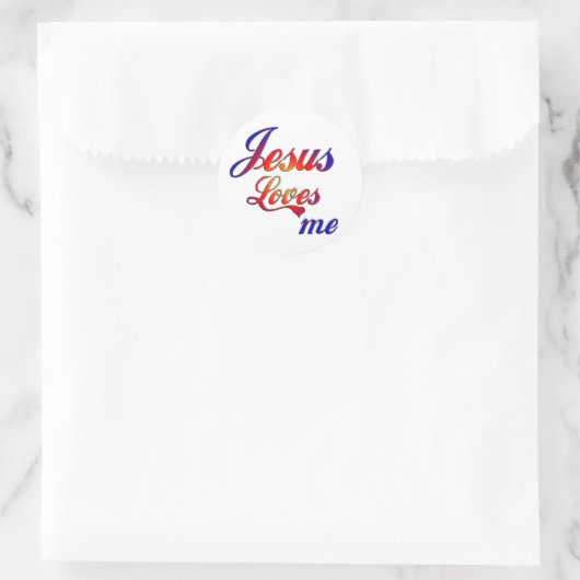 Jesus Liebe mir Runder Aufkleber (Tasche)