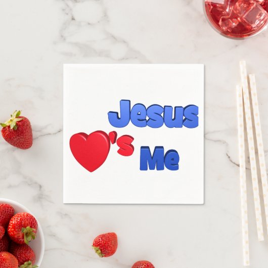 Jesus Liebe mir Serviette (Beispiel)