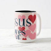 Jesus Liebe mir Zweifarbige Tasse (VorderseiteRechts)