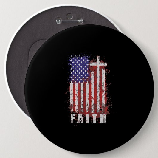 Jesus Liebe | Patriotischer Christlicher Glaube Je Button (Vorne & Hinten)