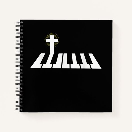 Jesus Liebe | Piano Kreuz Christlich Jesus Faith Notizblock (Vorderseite)