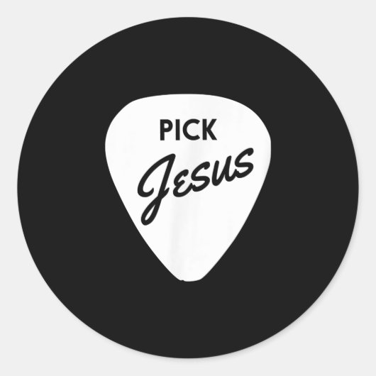 Jesus Liebe | Pick Jesus Christlich Plektrum Runder Aufkleber (Vorderseite)