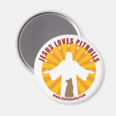 Jesus Liebe Pitbulles Magnet (Vorderseite/Rückseite)