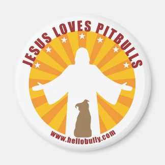 Jesus Liebe Pitbulles Magnet