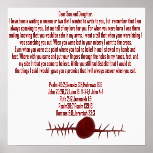 Jesus' Liebe Poster (Vorne)