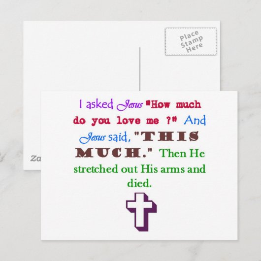 Jesus Liebe Postkarte (Vorne/Hinten)