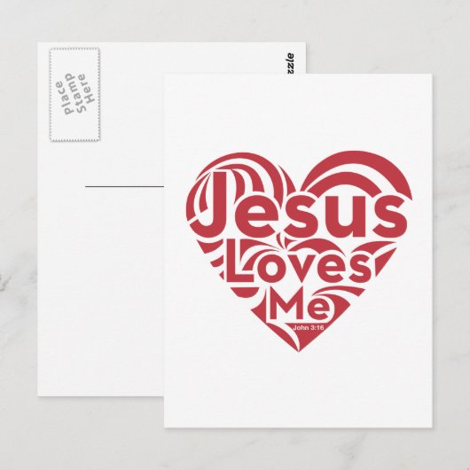 Jesus Liebe Postkarte (Vorne/Hinten)