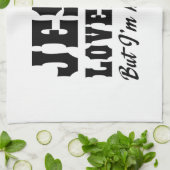 Jesus-Liebe Sie, aber ich sind sein Liebling Geschirrtuch (Gefaltet)