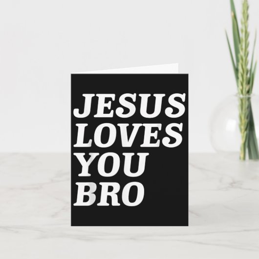 Jesus Liebe Sie Bro, Funny Christlich Faith Retro Karte (Vorderseite)