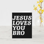 Jesus Liebe Sie Bro, Funny Christlich Faith Retro Karte (Gelbe Blume)