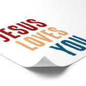 Jesus Liebe Sie Christliche Mauerkunst Poster (Ecke)