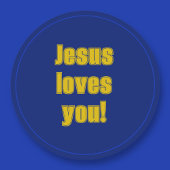 Jesus Liebe Sie (einen Namen hinzufügen oder lösch Runder Aufkleber