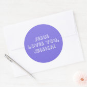 Jesus Liebe Sie (einen Namen hinzufügen oder lösch Runder Aufkleber (Umschlag)